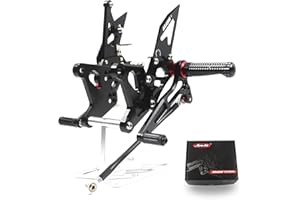 Arashi(Version 2.0) Adjustable Rearsets for Kawasaki Ninja ZX6R ZX636 2005 2006 Motorcycle Accessories Parts Foot Pegs Footrests Rear Set ZX-6R Black 05 06