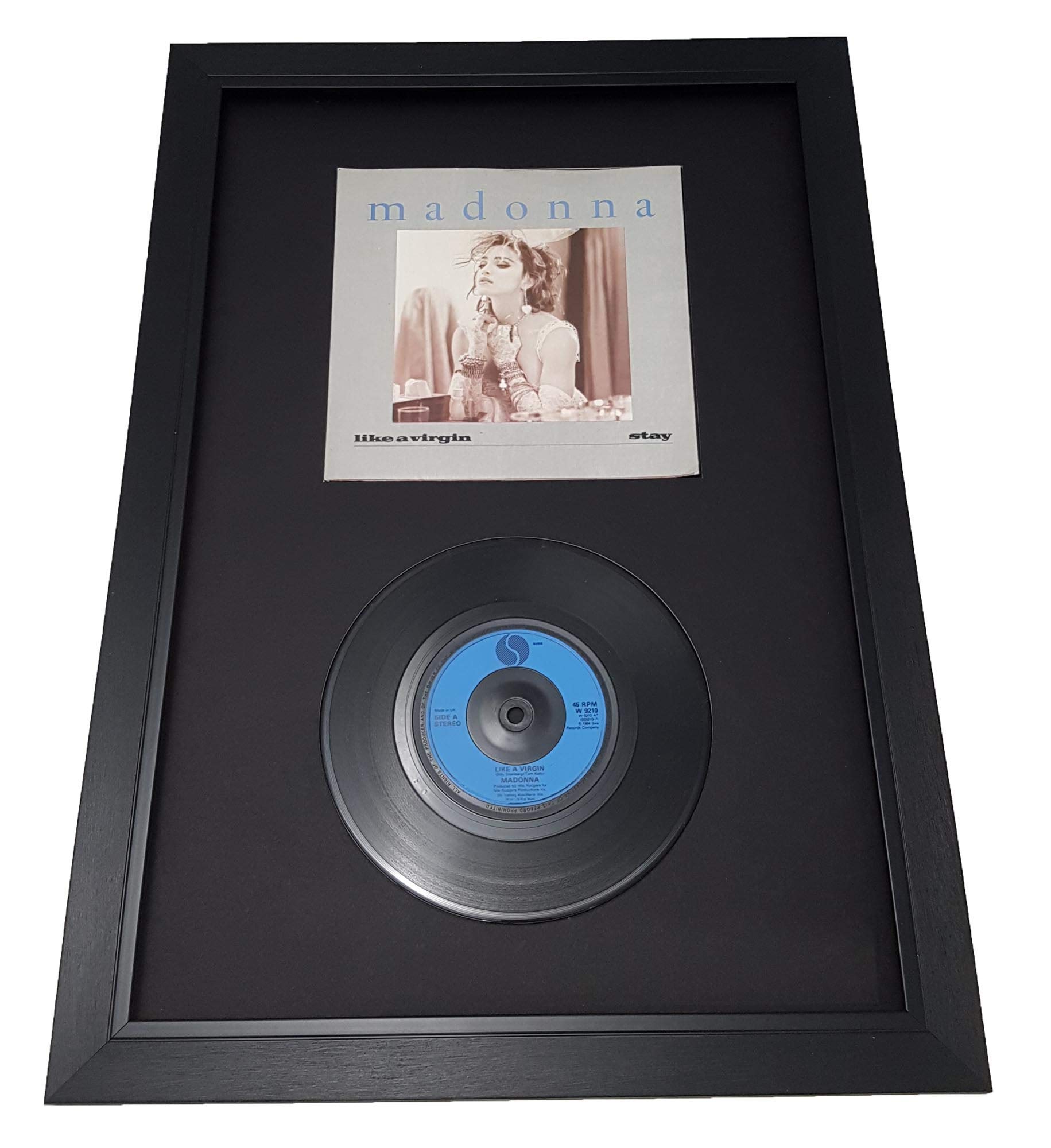 Robin Hood Direct Picture Photo Frame for Single 7" Vinyl Record with Album Cover Black Mount