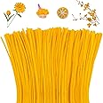 Mnuizu 200pcs Pipe Cleaners,Pipe Cleaners Chenille Stems for Craft, Fuzzy Sticks Christmas Craft Supplies for DIY Art & Creative Crafts Decorations（Golden）