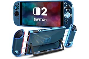 DLseego Protective Hard Case for Nintendo Switch 2 (2025), Slim PC Grip Cover for Joy Con, Detachable JoyCon Controller Shock
