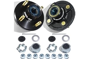 OZISENS 2 Sets Trailer Hub Kits 4 on 4'' for 2000 lbs 1'' BT8 Straight Spindle, Pre-Lubricated L44643 Bearings and Grease Sea