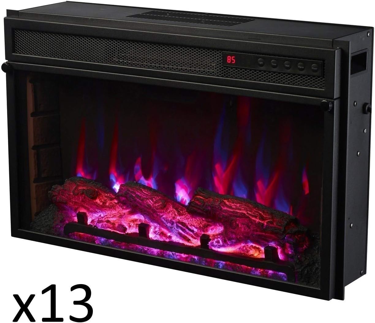 Amberglo New Modern Electric Inset Fireplace Heater with 3 Flame Colours & 2 Heat Levels