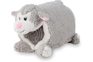 Cuddly Buddies Lamb White Snuggle Set,Animal Toy Pillow and Cozy Throw Blanket Combo,Premium Loftmink and Sherpa Fabric,Gifts for Kids Warmth and Comfort(Pillow 12 x 20,Throw 30 x 40 Inches)