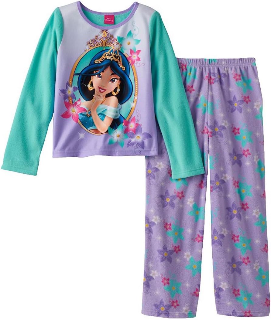 Jasmine Fleece Girl Pajama Set - 10 Purple Multi