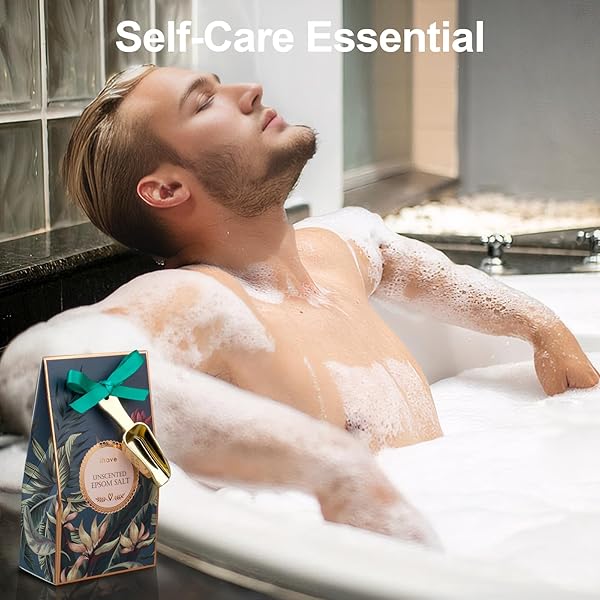 IHAVE EPSOM SALT BATH SOAK, PORTABLE BATH SALTS – UNIQUE SPA GIFTS FOR HIM & HER, PERFECT ANNIVERSARY AND BIRTHDAY GIFTS FOR MEN AND WOMEN, MOM, DAD, HUSBAND, WIFE, GIRLFRIEND, BOYFRIEND – UNSCENTED