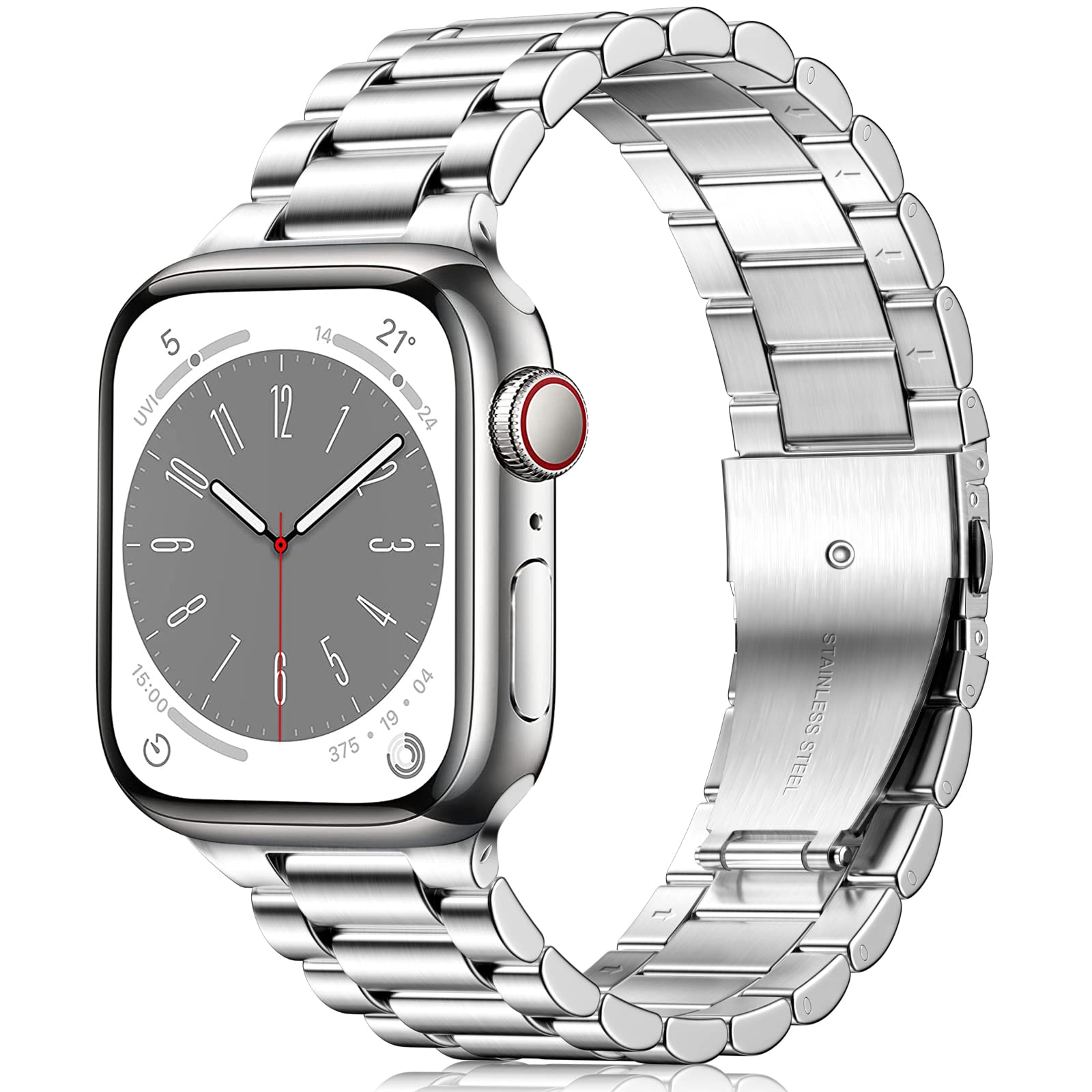 Netolo Metal Straps Compatible with Apple Watch Strap Series 11 10 42mm - Series 9 8 7 41mm, Solid Stainless Steel Business Band for Apple Watch SE Strap Series 6 5 4 40mm - iWatch Strap Series 3 38mm