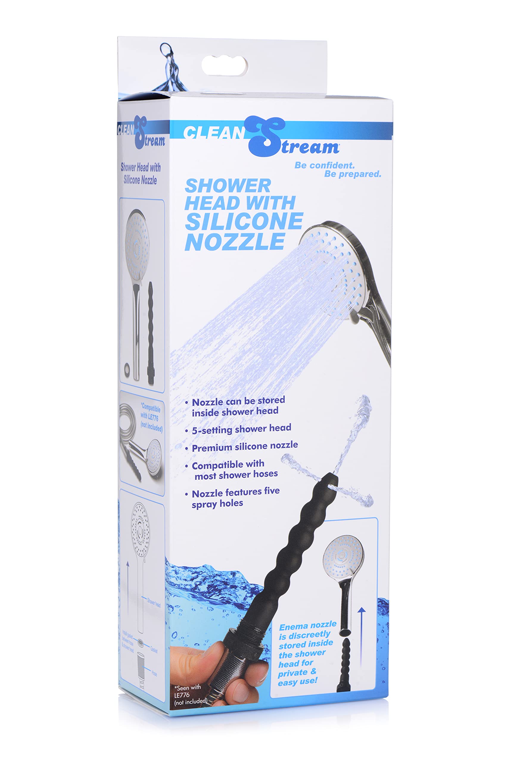 Cleanstream Deluxe Enema Bulb, Malleable and Soft Tube, Leak-Free, Holes On Tip and Sides, Secured-Seal, Screwed Nozzle, 300Ml Bulb