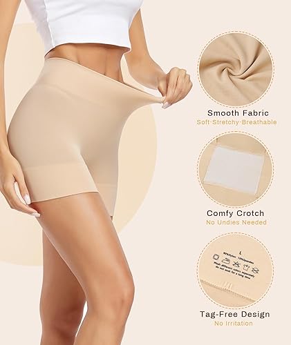 BESTENA Slip Shorts for Under Dress Seamless Smooth Shapewear