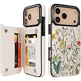 uCOLOR for iPhone 17 Pro Max Wallet Case with Card Holder PU Leather RFID Blocking Design iPhone 17 Pro Max flip case for Women Men Magnetic Clasp Kickstand Design 6.9 inch (Desert Flowers)