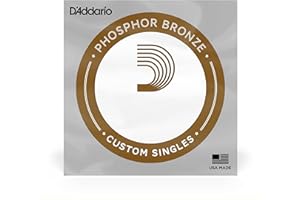 D'Addario PB023 Phosphor Bronze Wound Acoustic Guitar Single String, .023