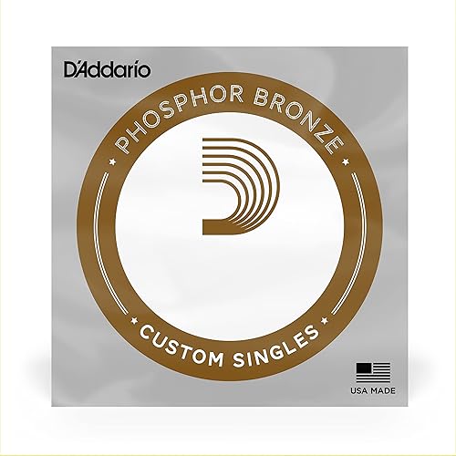 D'Addario PB056 Phosphor Bronze Wound Acoustic Guitar Single String, .056