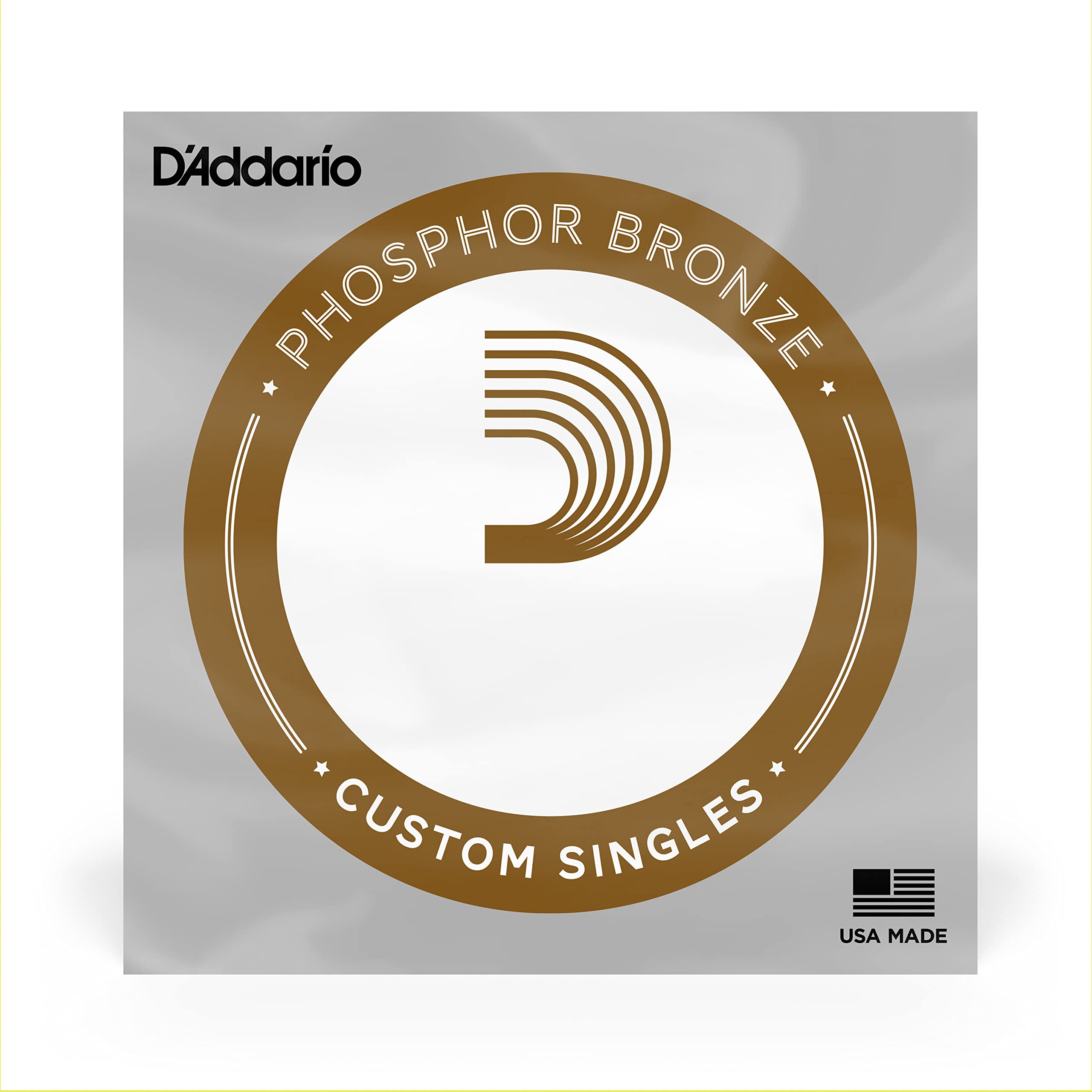 D'Addario PB017 Phosphor Bronze Wound Acoustic Guitar Single String, .017