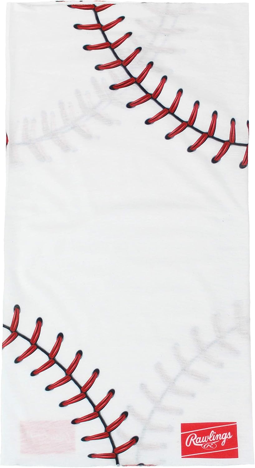 Rawlings Multi-Functional Face, Neck and Head Gaiter - White Baseball Stitched : Sports & Outdoors