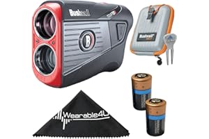 Bushnell Tour V5 / Tour V5 Shift Laser Golf Rangefinder with Included Carrying Case, Carabiner and Wearable4U Bundle