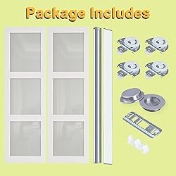 Bypass Glass Sliding Closet Door 48x80, Double