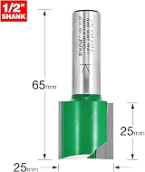 Trend CraftPro Straight Two Flute Router Cutter Bit 1/2 Shank 25mm view 3