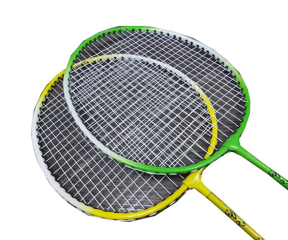 Badminton セットの2安いrecreational B00hr1lcxo Racketsイエロー グリーンバドミントンラケット ラケット 定番の中古商品