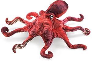 Folkmanis Red Octopus Hand Puppet