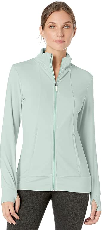 Download Jockey Women's Active Lightweight Mock Neck Zip Up Jacket ...