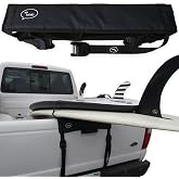 Surfboard Truck Rack - Durable Pad Fits All Tailgates - &lsquo;No Scratch&rsquo; Silicone Buckle Covers Prevent Damage - Easy to Use
