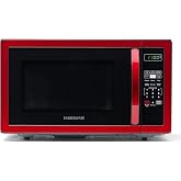 Farberware 1.1 Cu. Ft. Countertop Microwave Oven &ndash; 1000 Watts Power, Auto Cook Settings, Defrost, Easy Clean and Child Safety Lock - Metallic Red