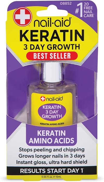Nail-Aid Keratin 3-Day Growth Nail Strengthener 0.55 fl oz