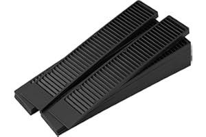 HNMZDS Composite Shims 8" Plastic Wedges (8 Pack) - Extreme Load Support Leveling Shims for Furniture, Door,Toilet,Table - Never Rot Shims with Anti-Slip Design 1/4" Height(Black)