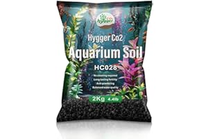 Hygger CO2 Upgraded Aquarium Soil Water Grass Mud, Ideal for Fish Tank Aquascaping Aquarium Substrate Soil for Plants and Shrimps, No Need to Wash (4.4 Pounds)