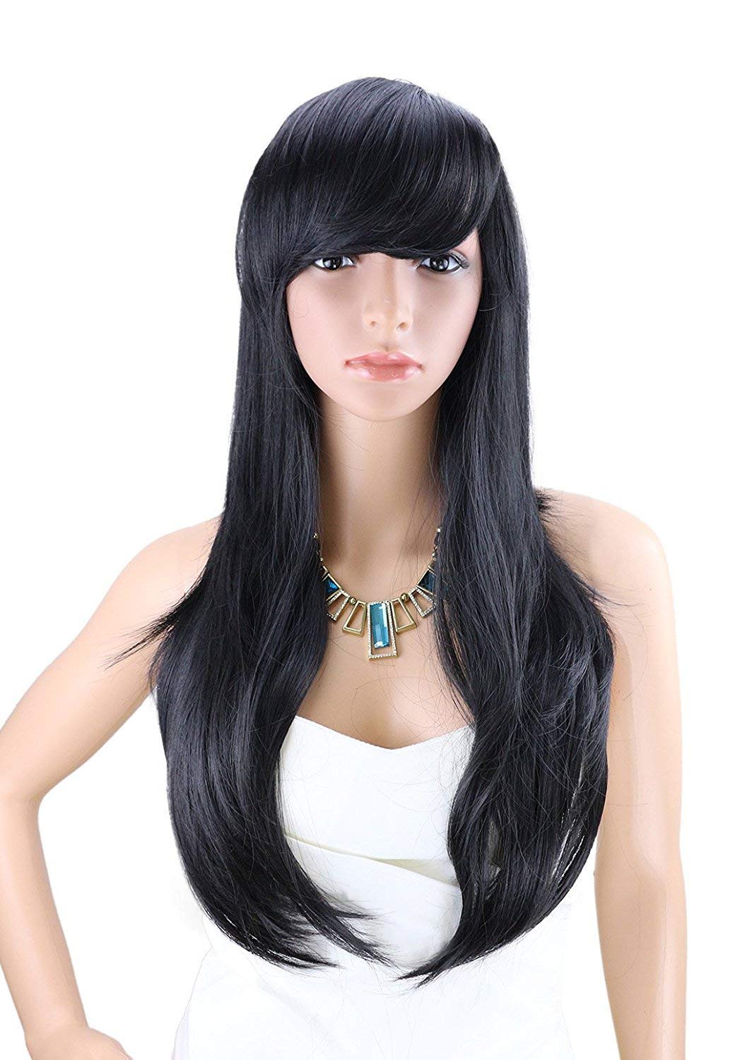 Elegant Hairs Women S Wig Long Straight Layer Heat Resist Human
