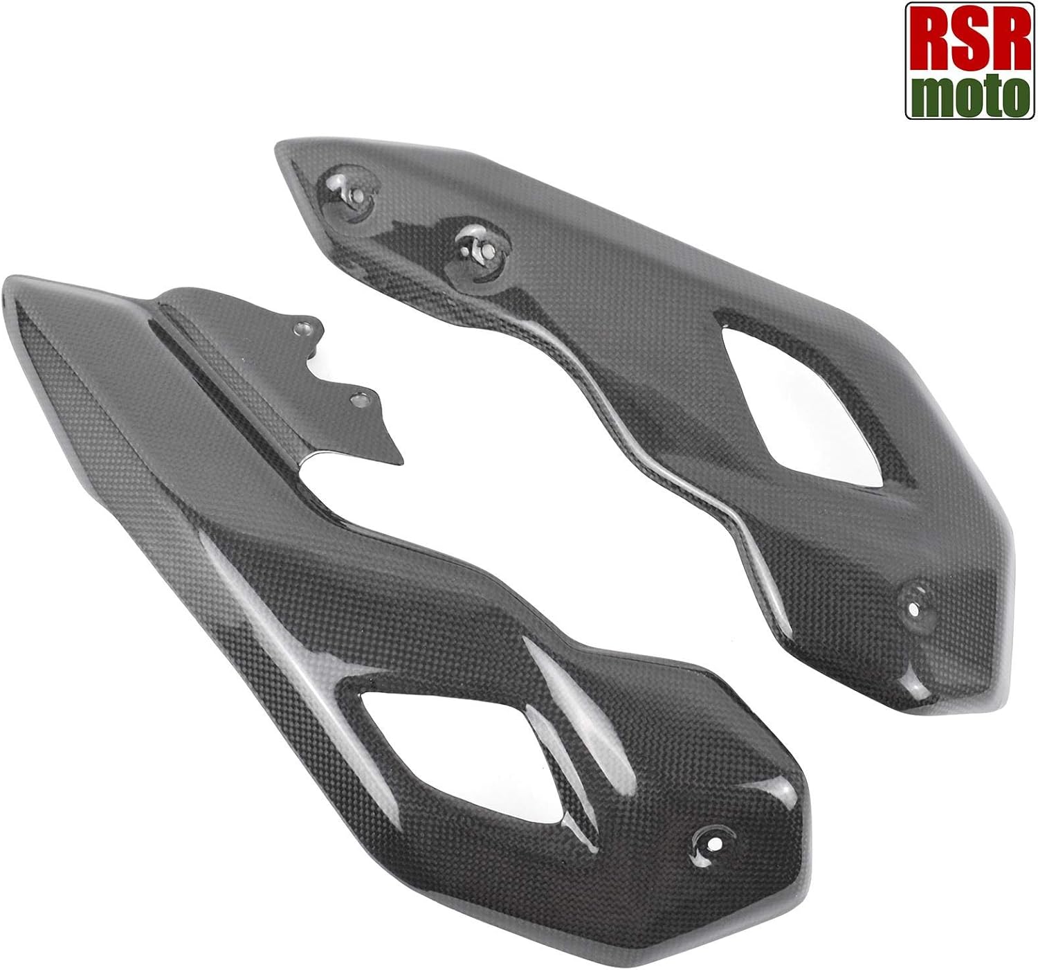 Carbon Fibre Exhaust Guards Covers Heat Shields Compatible With MV