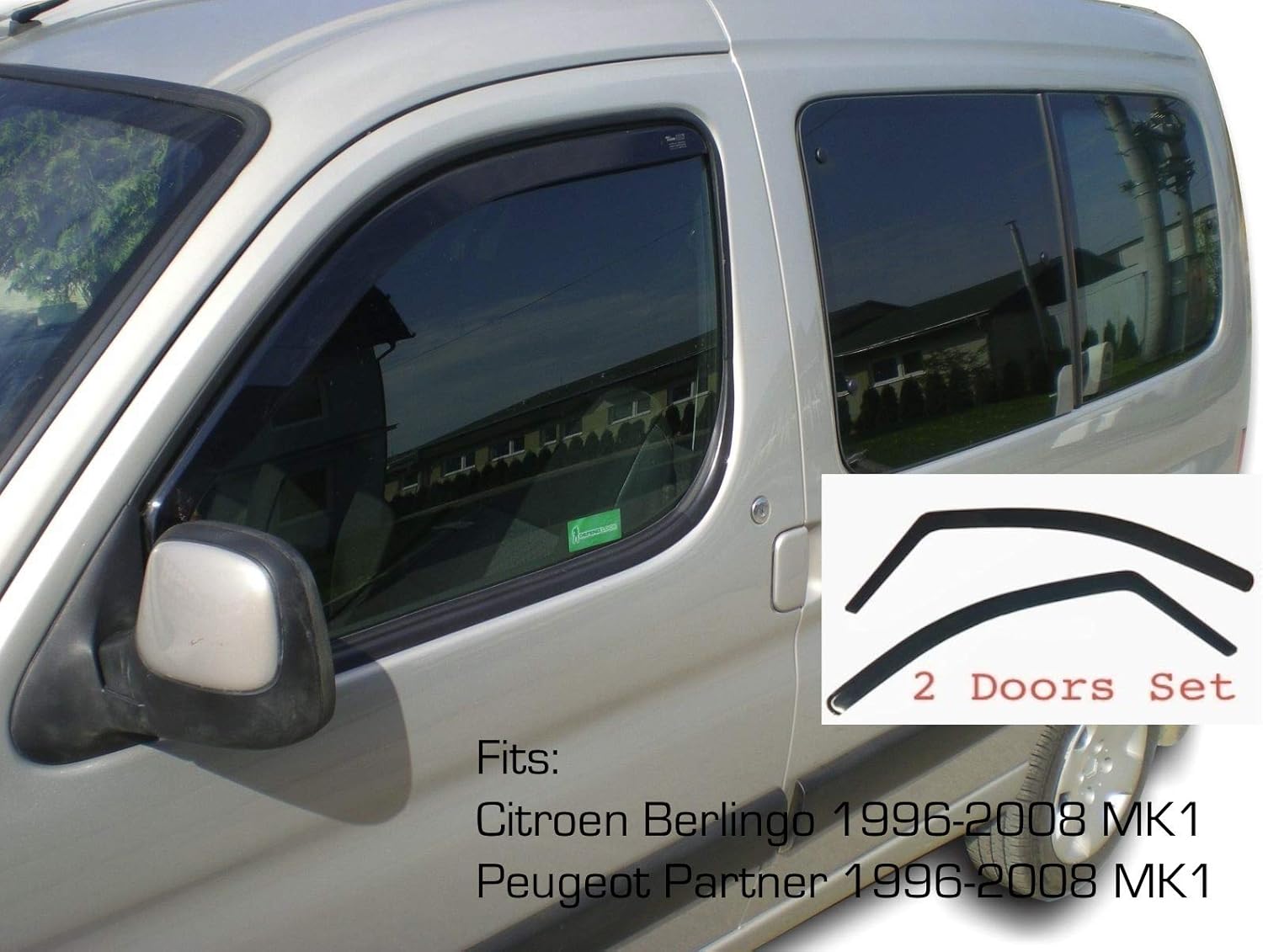 AC WOW 2x Wind Deflectors Compatible with CITROEN Berlingo PEUGEOT
