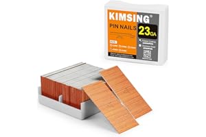 KIMSING P630(30mm) 23 Gauge Copper Coating Micro Pin Nails 10,000 Pcs/Box, Headless Pinner Nails for Pneumatic Pin Nailer