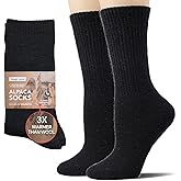 Toughland Alpaca Wool Socks for Men and Women - Non-Itchy, Full Cushion Warm Crew Socks - for Cold Weather, Hiking