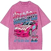 SOLY HUX Men's Graphic Short Sleeve Tees Letter Print Drop Shoulder T Shirts Summer Tee Top