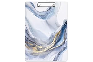 Rimilak Wood Clipboard, 8.5x11" Paper Letter Size Clipboards, Cute Custom Pattern, Fun Design Clip Board for Teachers, Kid, Woman, Back to School, School& Office Supply.