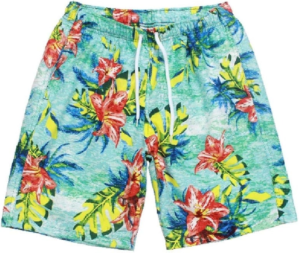 DressUMen mens for Surfing Beach Leisure Hawaiian Seaside Shorts Beach