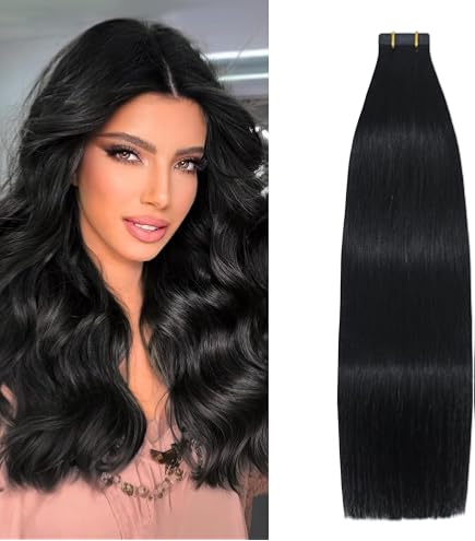 22 Inch Tape In Hair Extensions Real Human Hair 20 Pieces Straight Remy 22 Inch Tape In Hair Extensions Real Human Hair 20 Pieces  main image 4