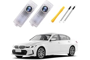 AWIZPA 2PC Car Door Light Projector, Customized Logo Door LED Lights Compatible with 1/2/3/4/5/6/7/X/Z/M/GT Series B Car Accessories