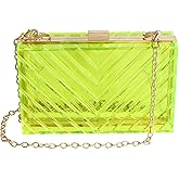 WJCD Clear Purses For Women Acrylic Clear Clutch Bag Stadium Approved