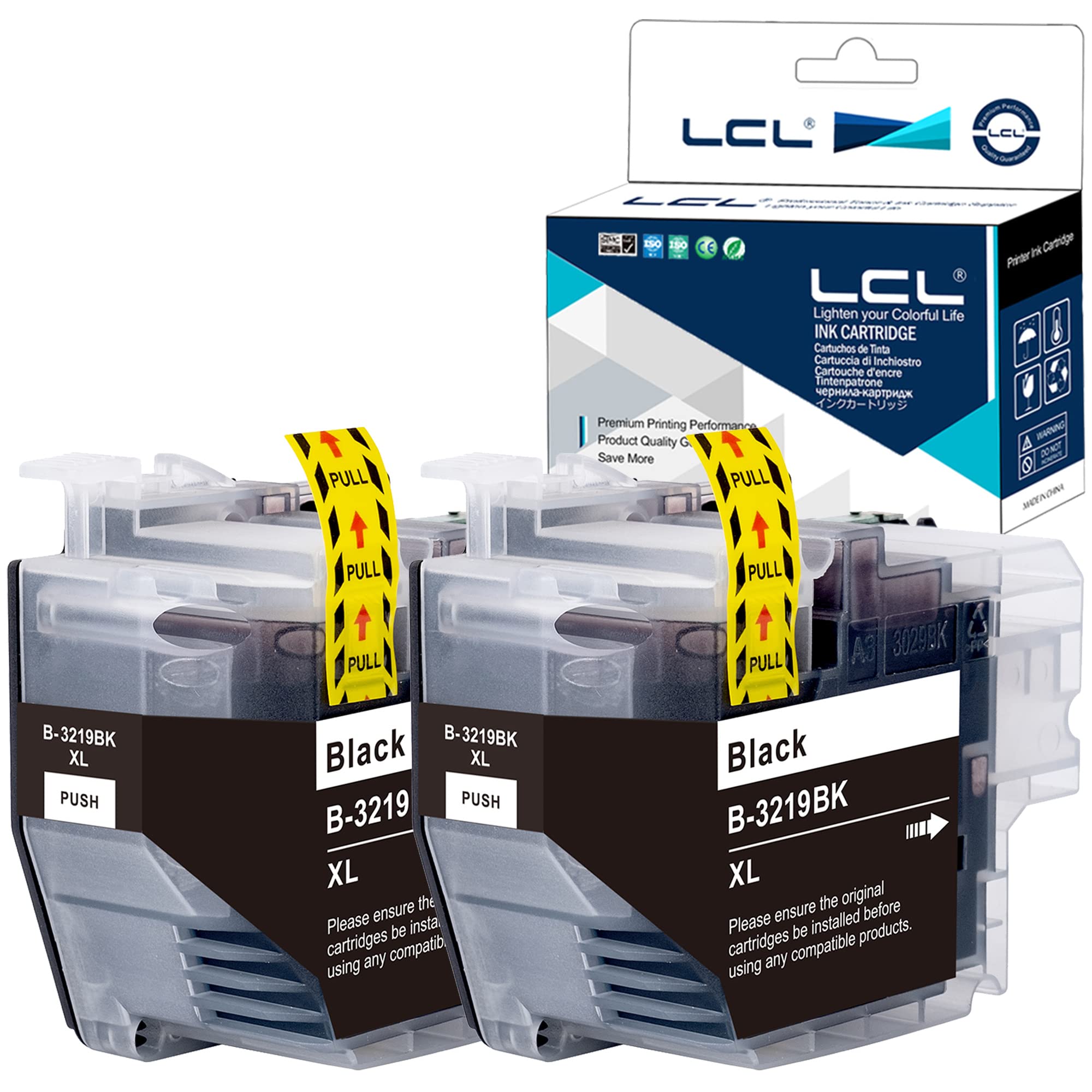 LCL LC3217 LC3219XL Ink Cartridge Replacement for Brother LC3217BK LC3219XLBK Replacement for Brother MFC-J5330DW MFC-J5335DW MFC-J5730DW MFC-J5930DW MFC-J6530DW MFC-J6930DW MFC-J6935DW (2 Pack)
