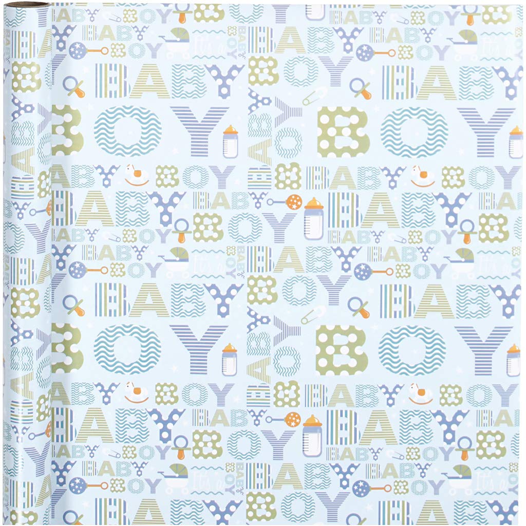 Wrapping Paper, W: 50 cm, baby boy, 5m