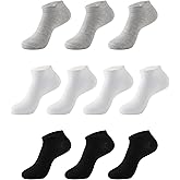 AWAYTR Ankle Socks for Women - 10 Pairs Women's Athletic Running Low Cut NO Show Socks