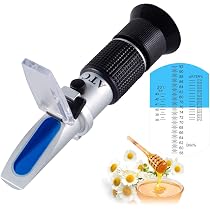 Honey Refractometer with ATC - Tiaoyeer Refractometer for Honey ...