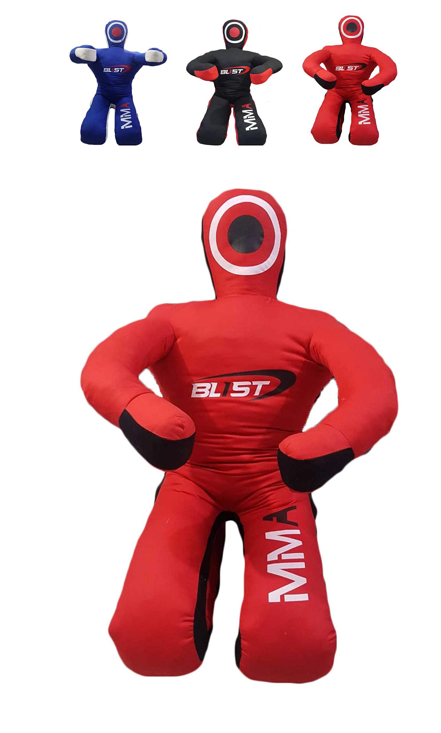 MMA Dummy for Judo, Wrestling, Martial Arts, Boxing, Karate, Unfilled Training (Red Canvas, 59" (Inches))