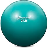 ProsourceFit Weighted Toning Exercise Balls for Pilates, Yoga, Strength Training and Physical Therapy, 2 lb to 8 lb, Color Coded