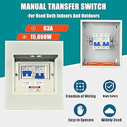 Transfer Switch for Home Generator, Upgraded 63 Amp