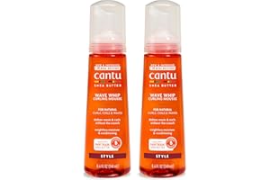 Cantu Wave Whip Curling Mousse for Natural Hair with Pure Shea Butter, 8.4 oz (Pack of 2) (Packaging May Vary)