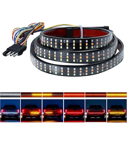 60 in. Multi-Color LED Tailgate Light Strip with 4-Pin Plug