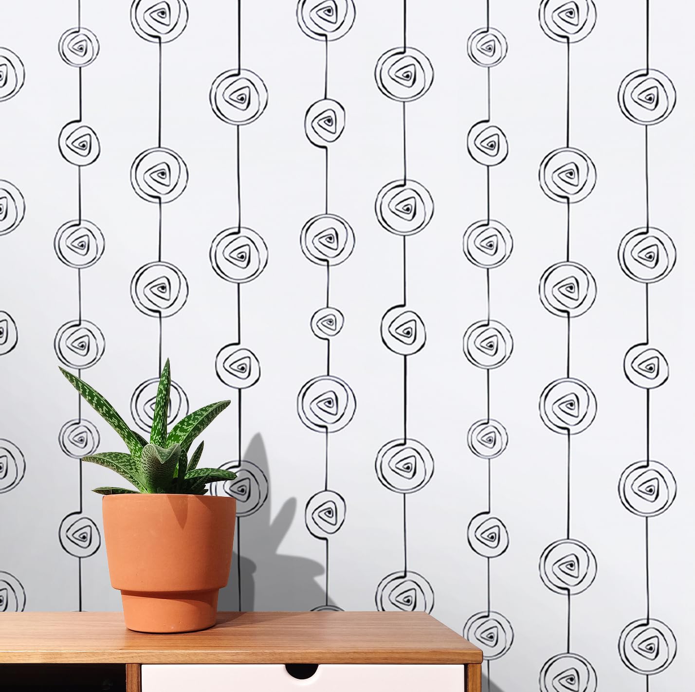 Feisoon Black and White Wallpaper Peel and Stick Contact Paper Modern