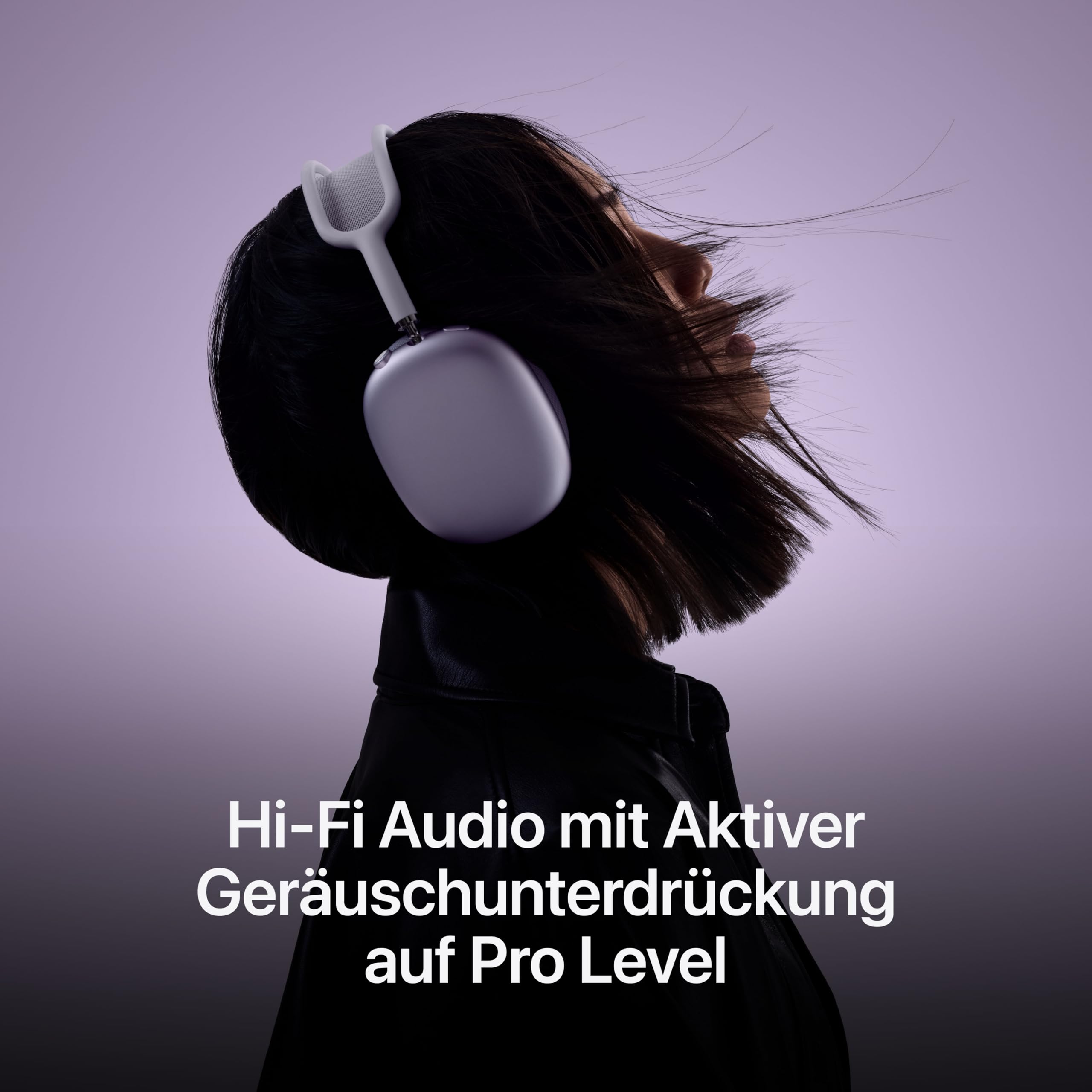 Apple AirPods Max Kabellose Kopfhörer, aktive Geräuschunterdrückung auf Pro Level, Transparenzmodus, personalisiertes 3D Audio, USB-C Ladecase, Mitternacht 4
